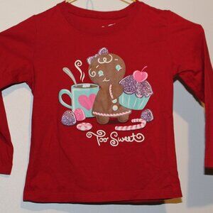 Children's Place Gingerbread & Sweet Treats Long Sleeved Shirt (4T)